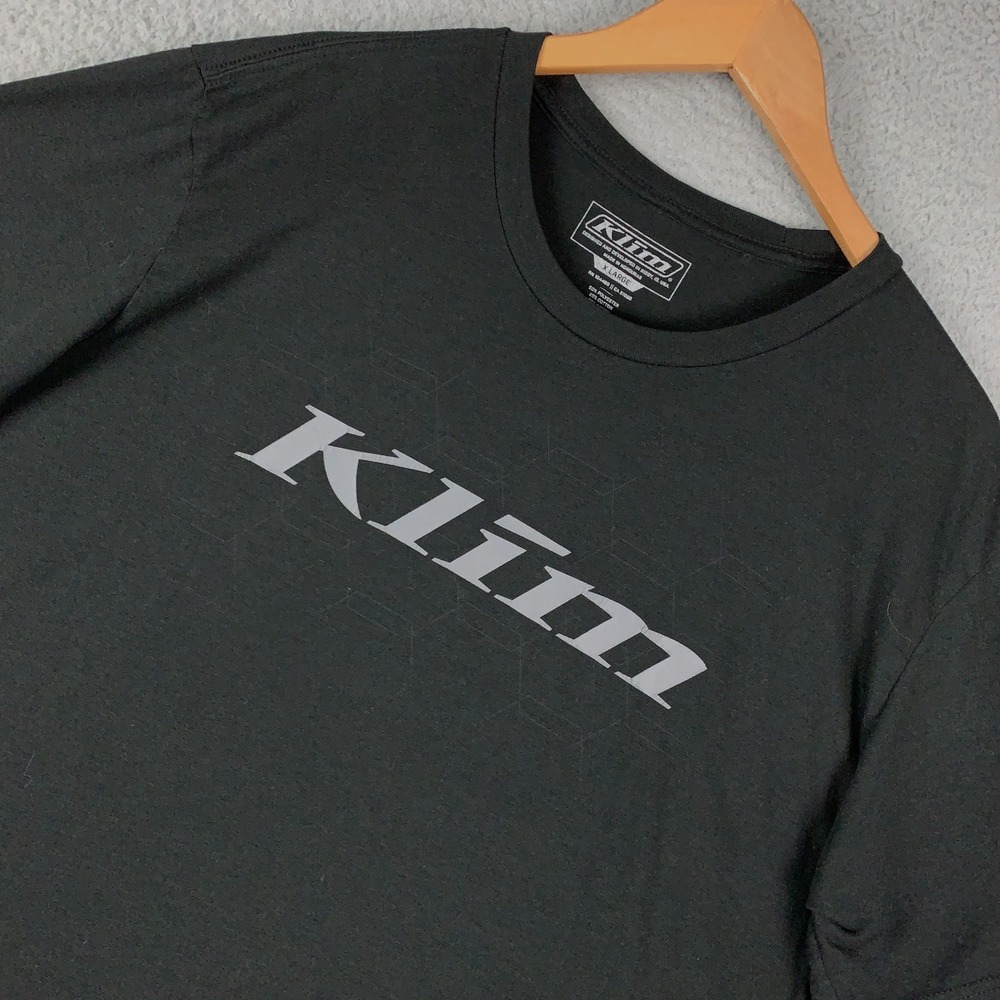 Klim Hexad T-Shirt Men's XL Black Short-Sleeve Graphic Logo Crewneck Tri Blend